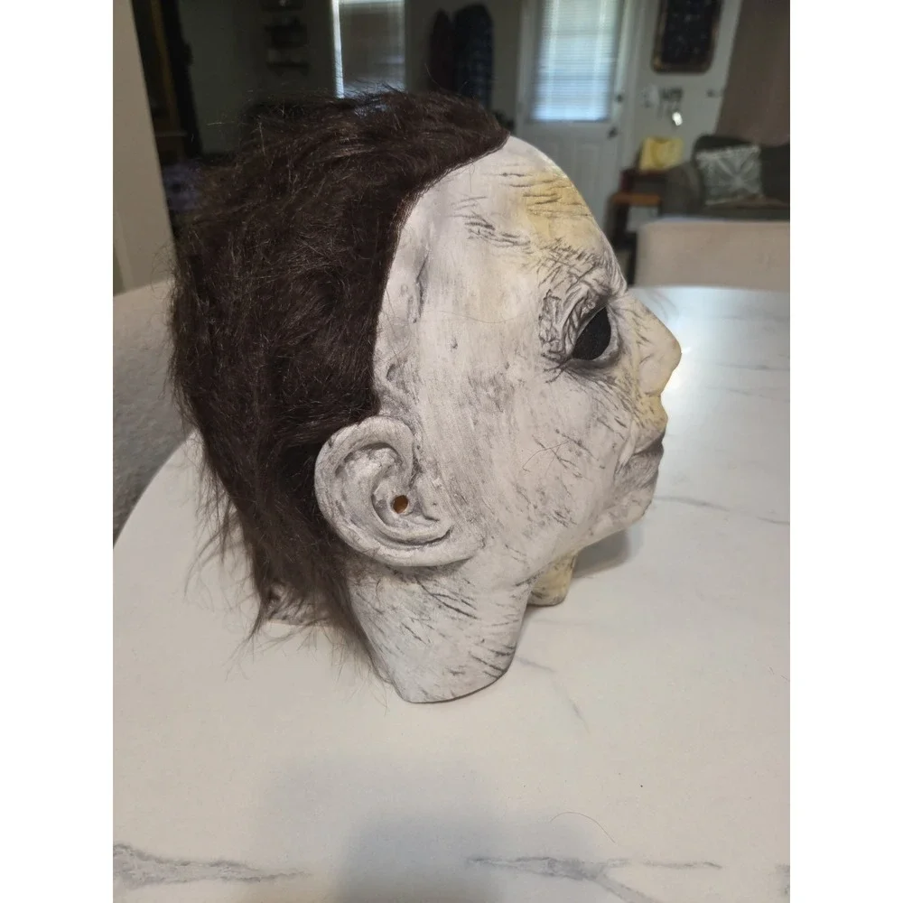 Halloween Character Latex Mask With Green Lights For Eyes